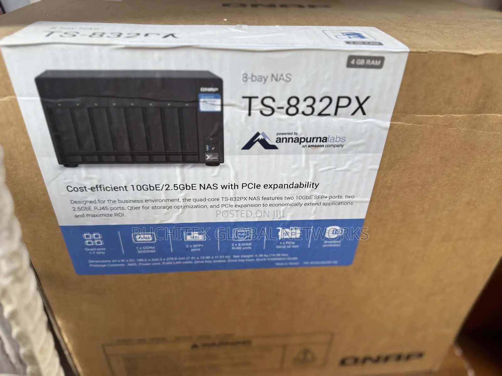 Qnap Ts-832px-4g - 8bay 10gbe/2.5gbe Nas Enclosure.