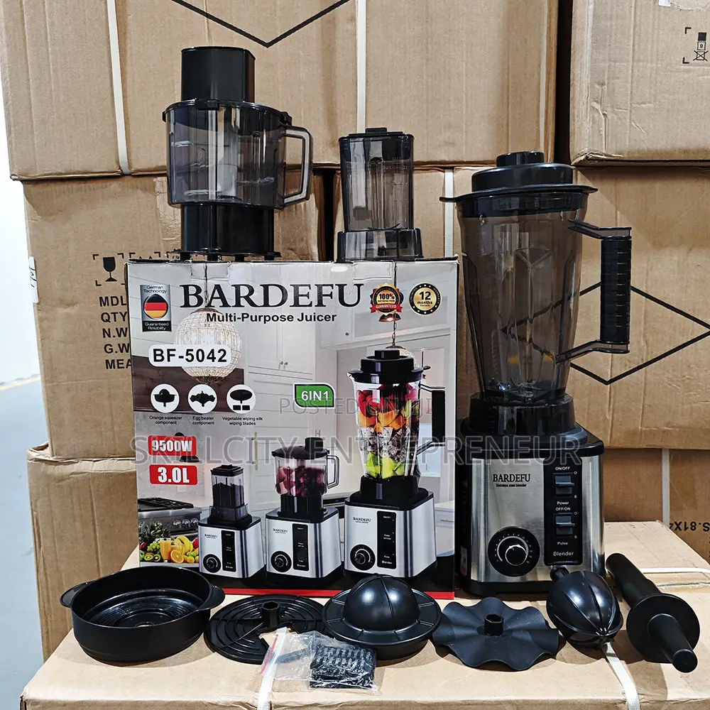 Bardefu 6 in 1 Powerful Stainless Steel Blender 9500w