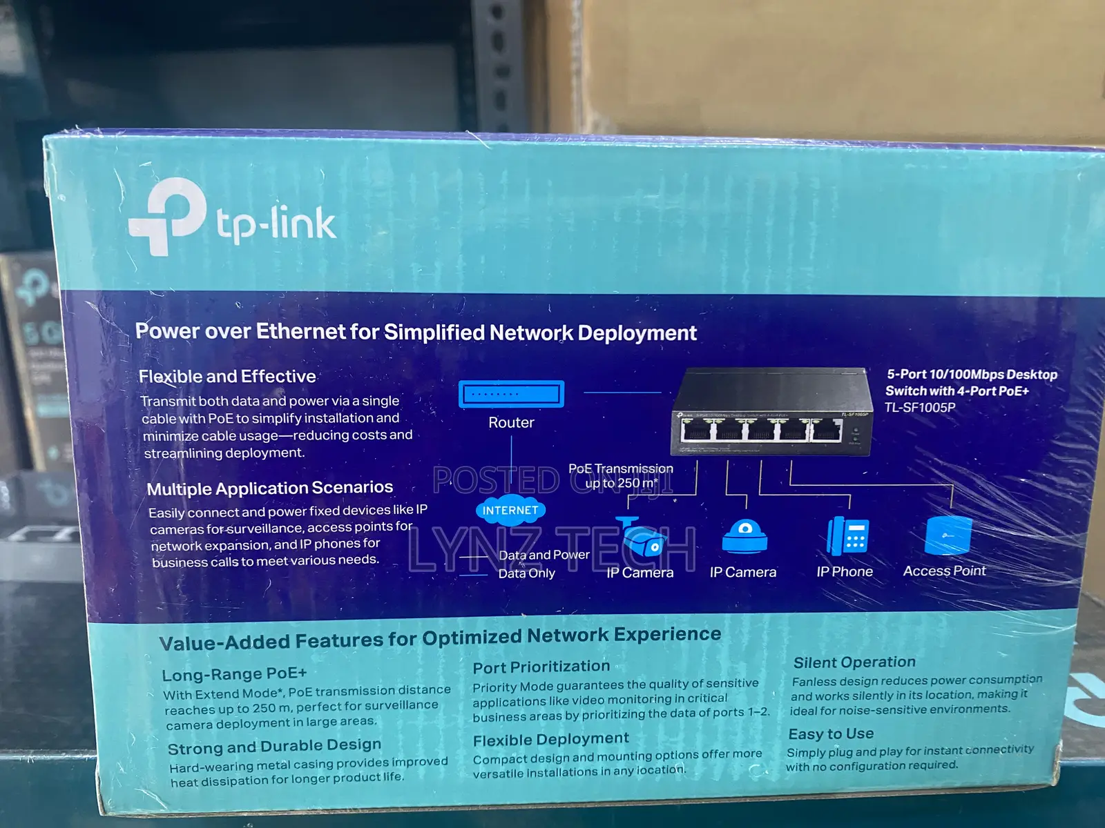Tp-Link Tl-Sf1005p 5-Port 10/100mbps Desktop Poe+ Switch