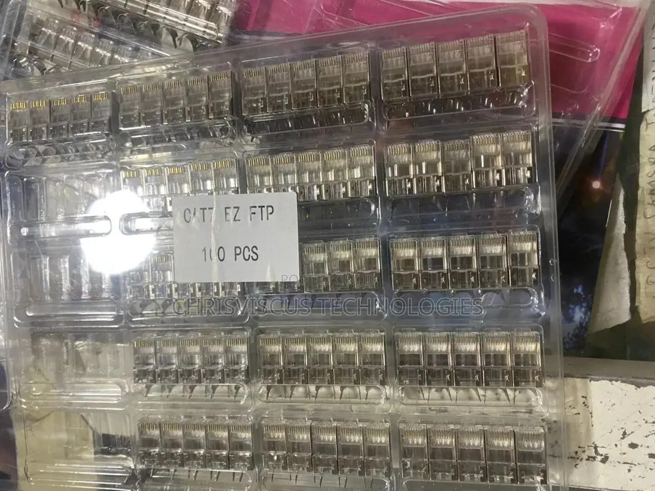 Pack Of 100pcs Cat.7 Connector Pass Through 10g