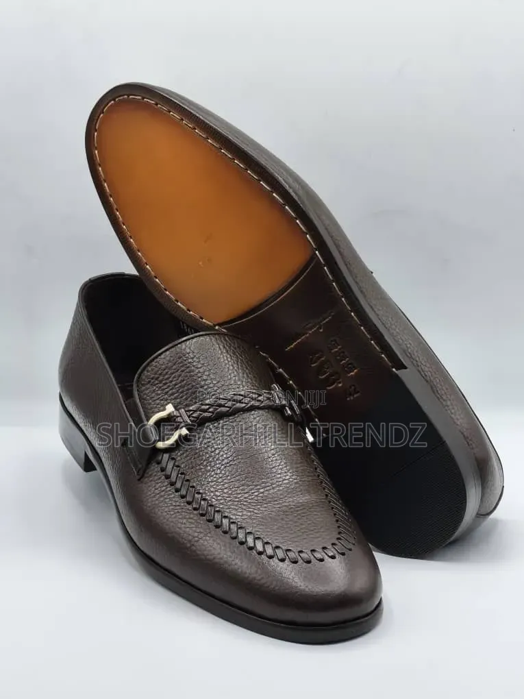 Sf Men Italian Losfer Shoes Black and Brown