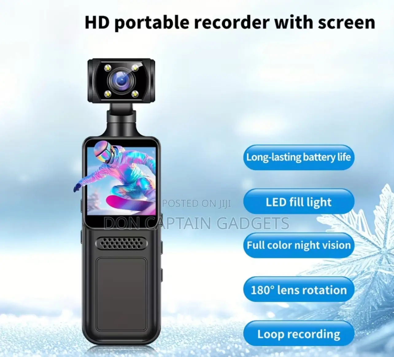 M12 Handheld Pocket Camera, Body Camera For Sports Outdoor Recording