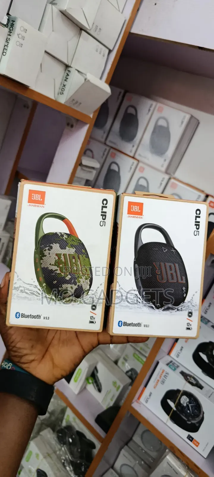 Original JBL Clip 5 Portable Bluetooth Speaker Brand New(Camo Black)