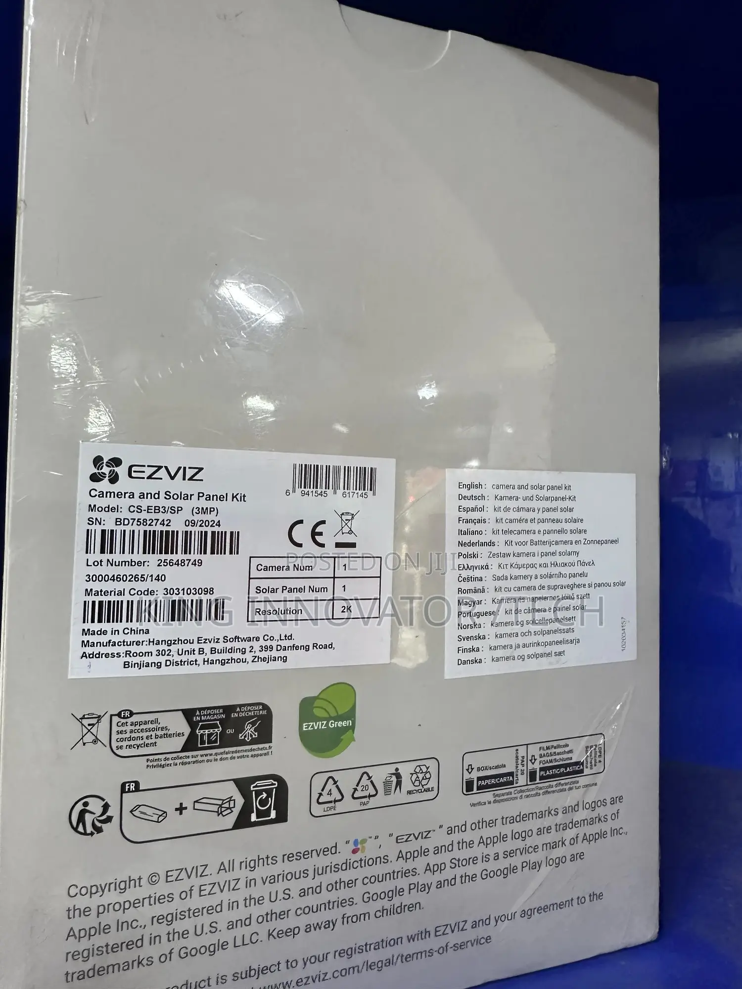 Ezviz Smart Home Battery Camera and Solar Panel Kit