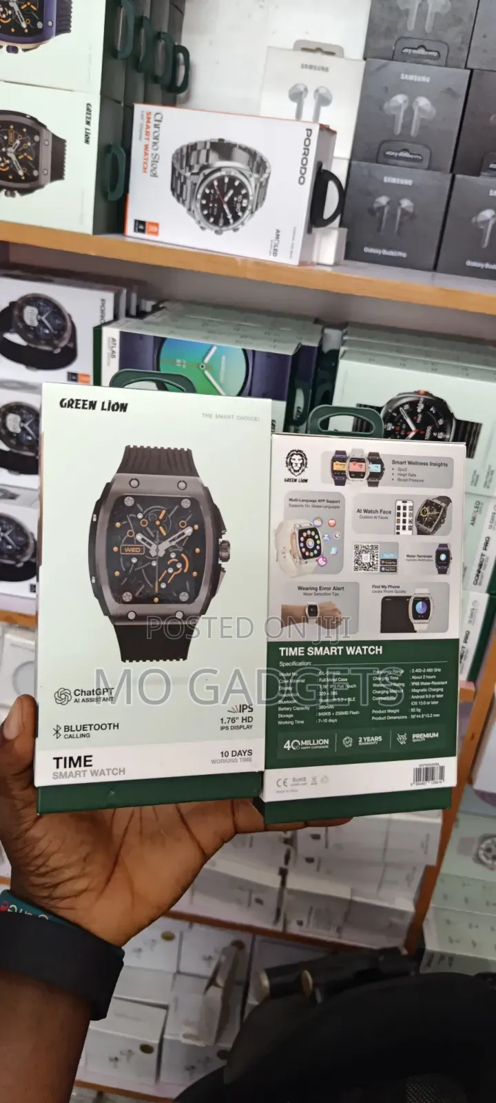 Green Lion Time Smartwatch - Chatgpt Ai Assistant 1.76" Hd Display