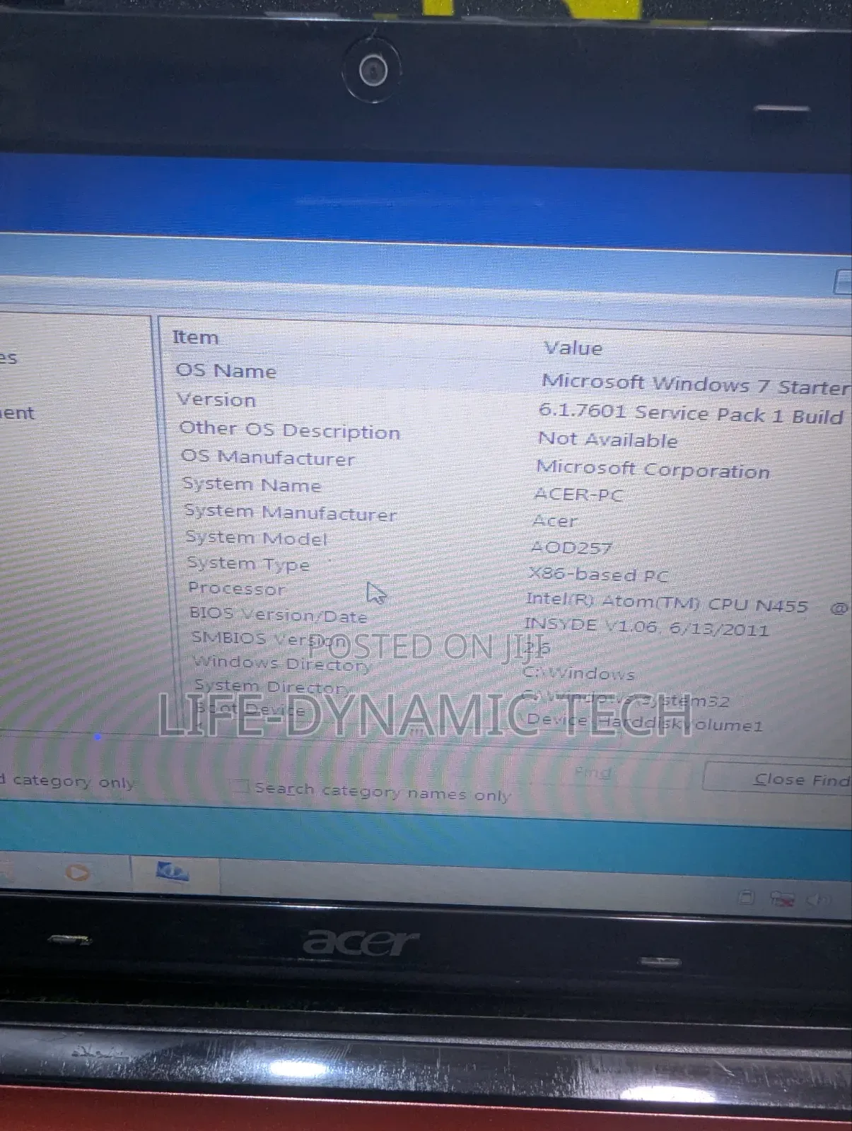 Laptop Acer Aspire One AOD 270 2GB Intel Atom HDD 250GB