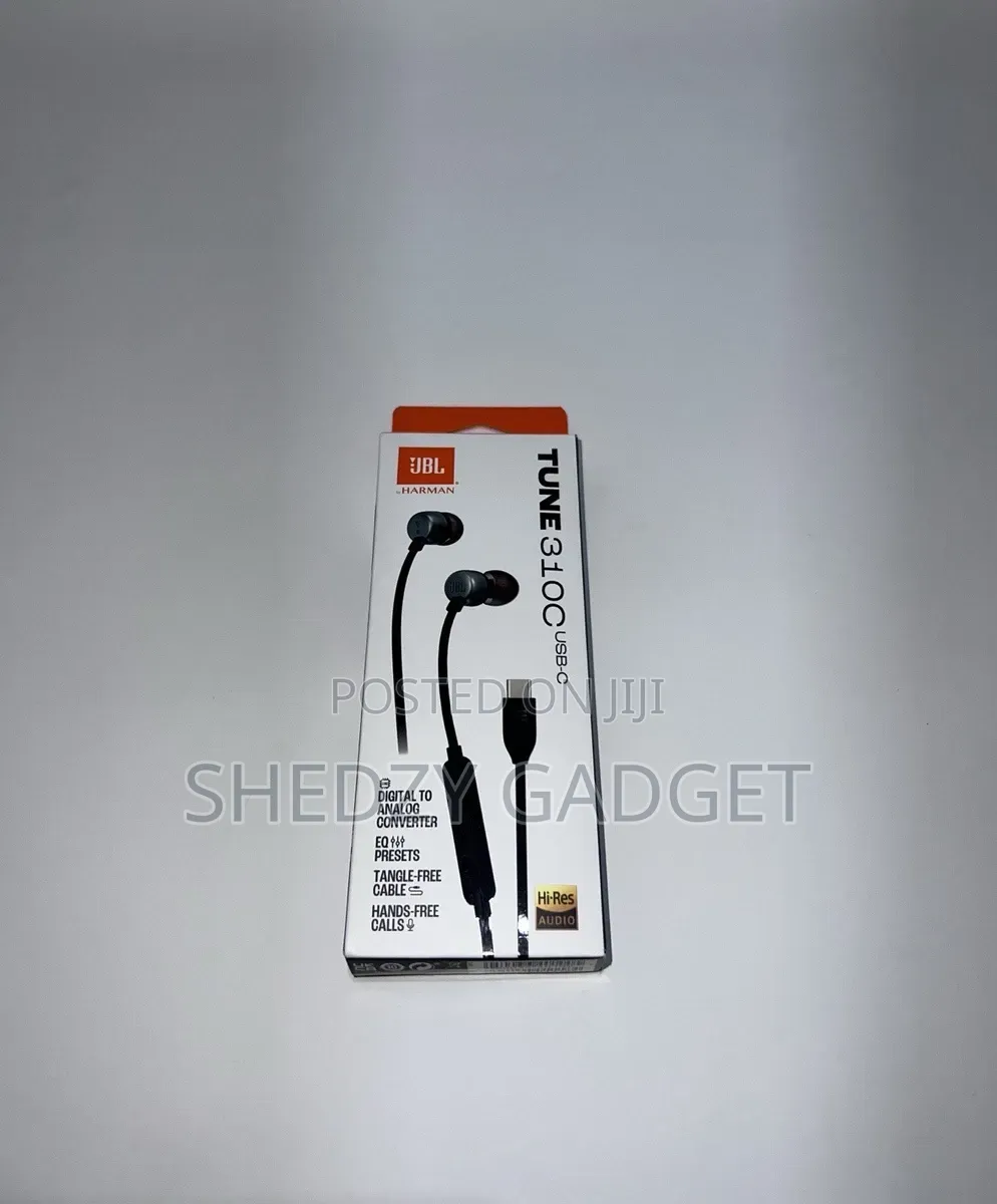 JBL Tune 310c Wired Usb-C in-Ear Headphones, Black