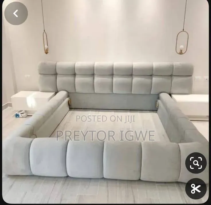 6 by 6 King Size Bedframe With 2 Bedside Drawer