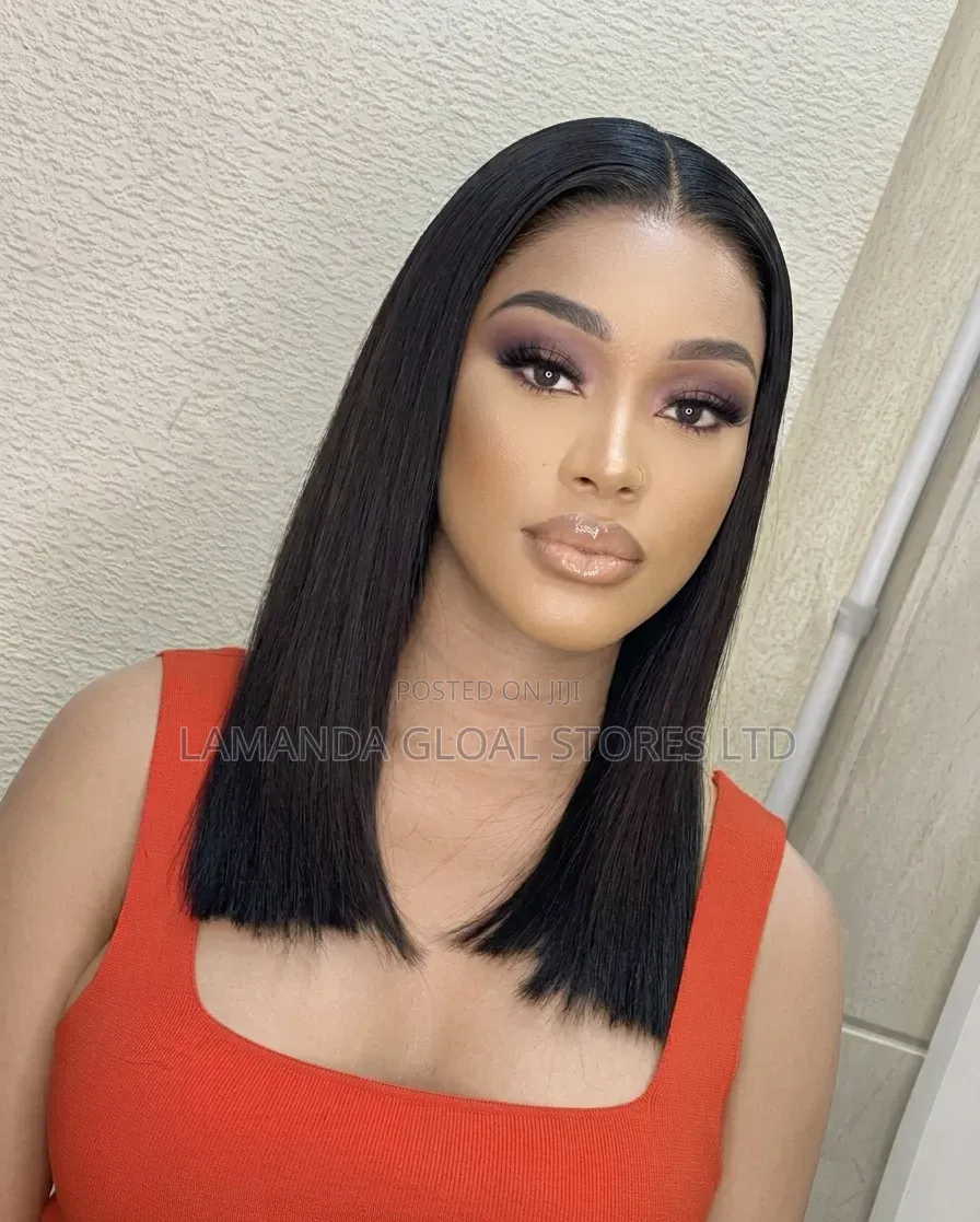 Premium Quality 24" Silky Straight Pure Human Hair Wig