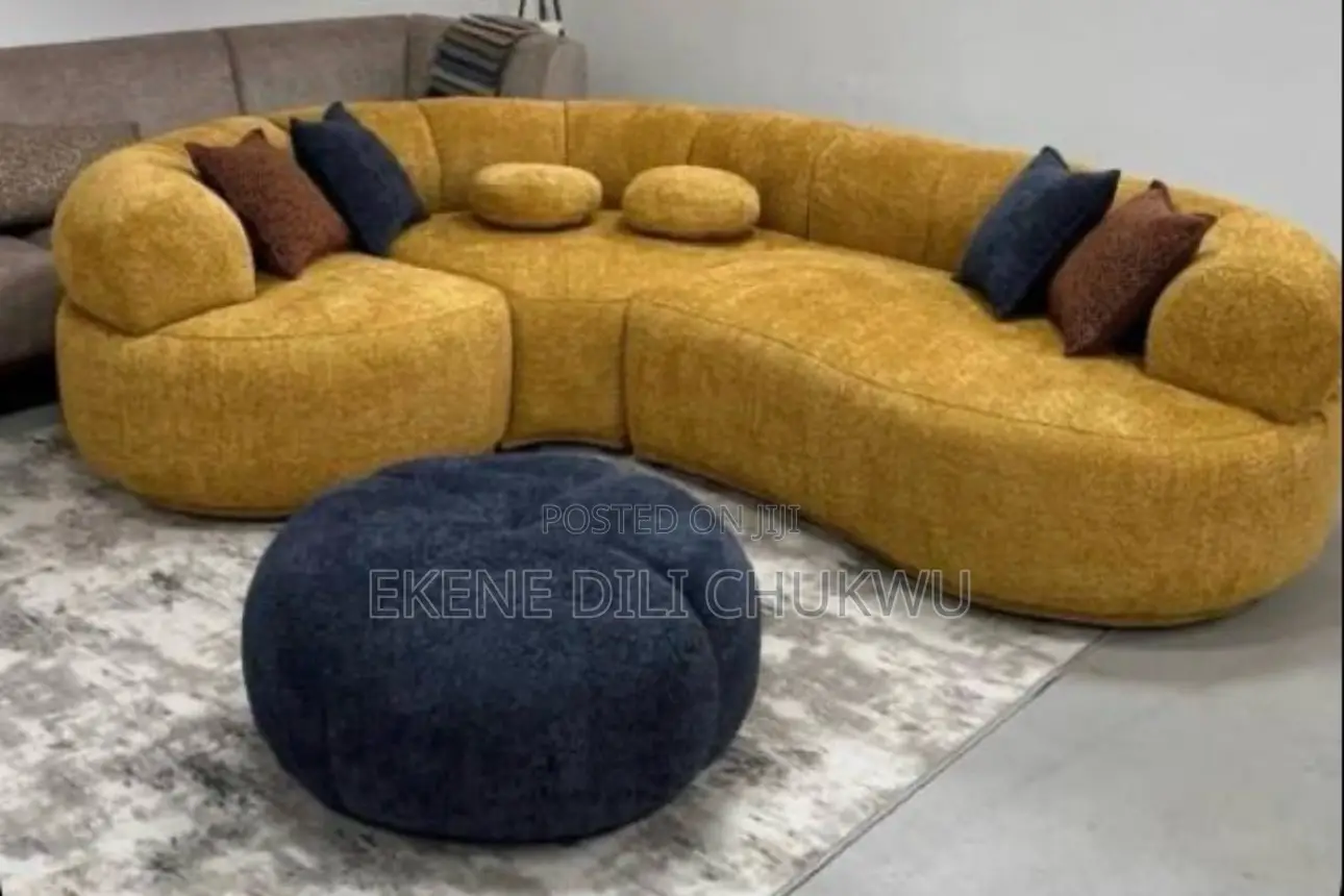 Modern Curved Luxury Sofa Set With Contemporary Organic Design