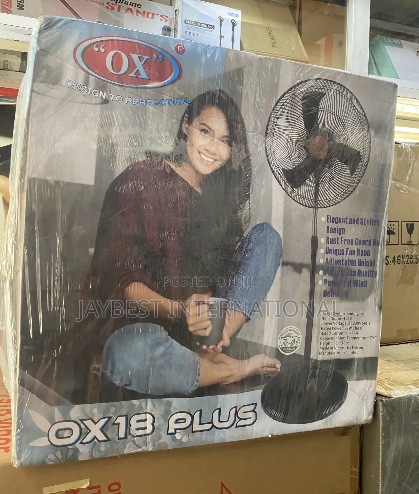 Ox Plus Standing Fan 18 Inches