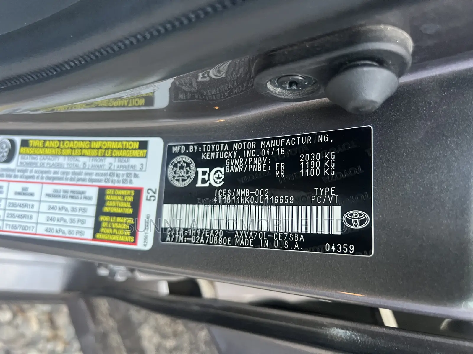 Toyota Camry 2018 Gray