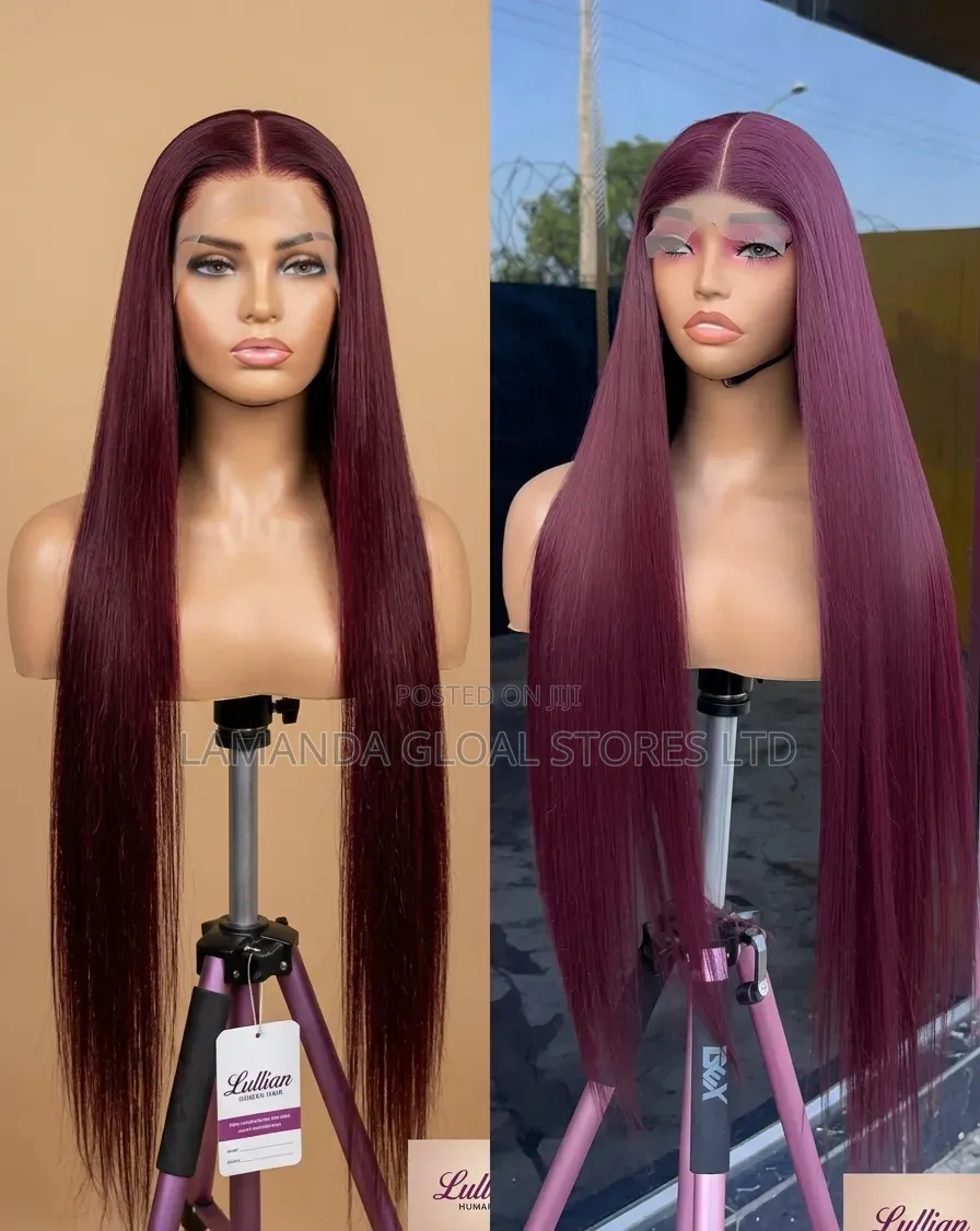 30-Inch 5x5 Closure Silky Straight Hair - 99j Burgundy