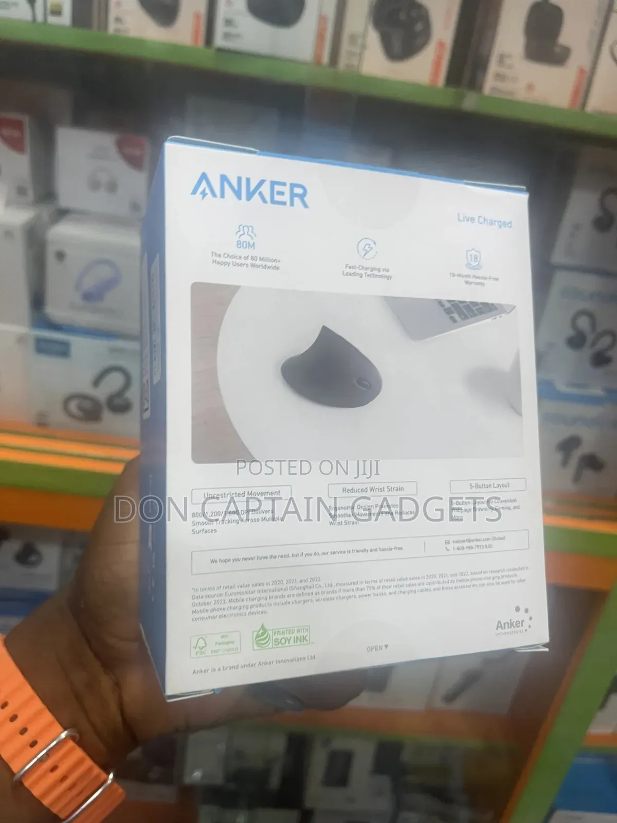 Anker Compact Wireless Mouse With Vertical Grip / Vertical Ergonomic