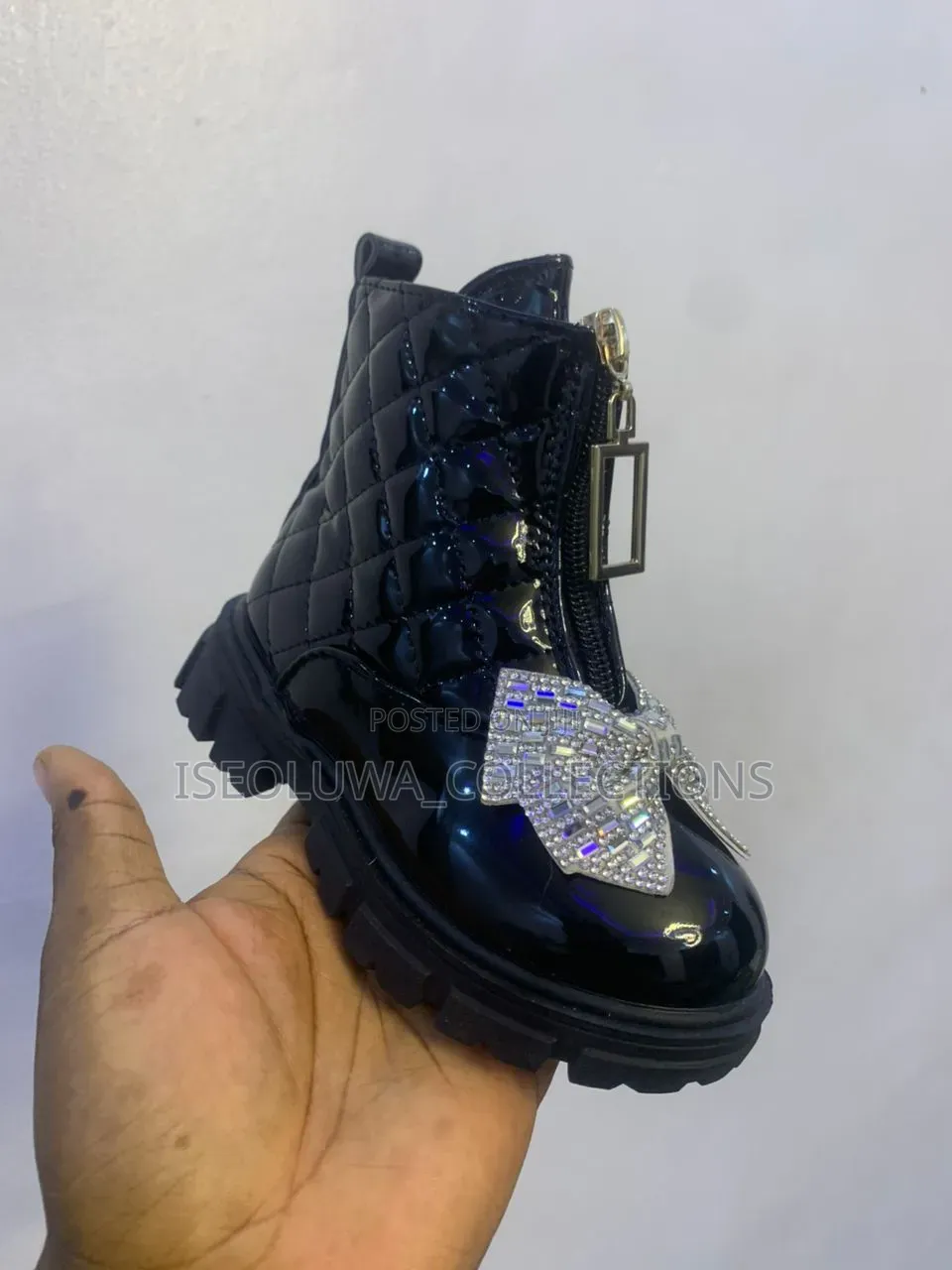 Girls Sparkle Bow Ankle Boots