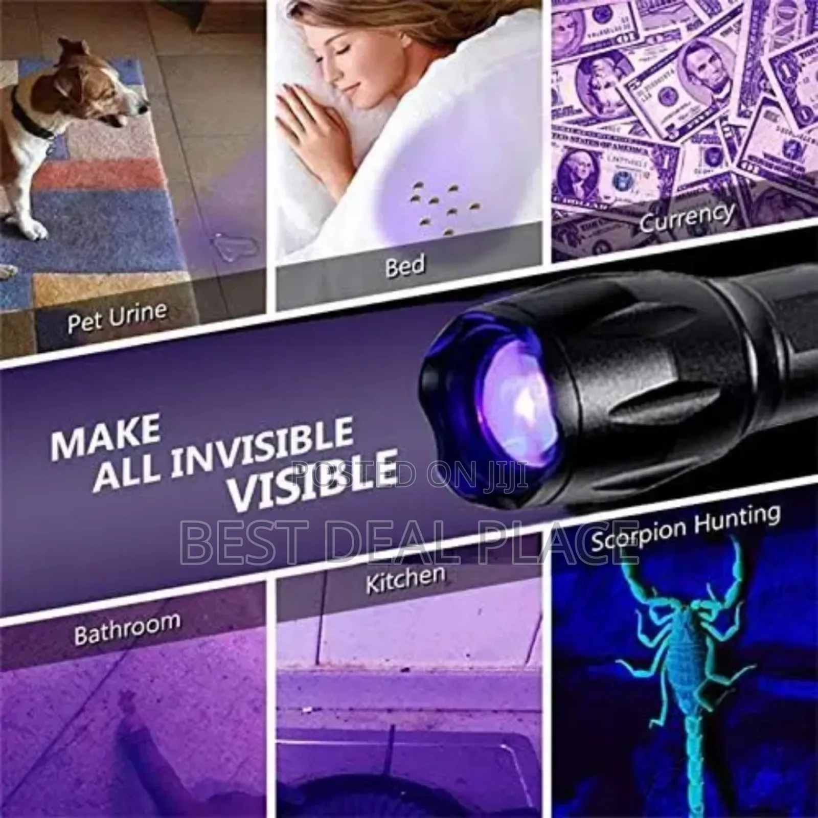 High Power 5w Ultraviolet 365nm Uv Led Aluminium Flashlight