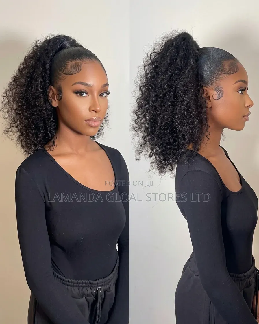 Premium Ready-to-Wear Curly Ponytail - Human Hair Blend