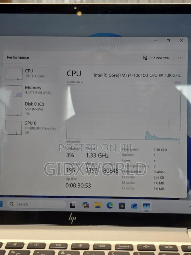 Laptop HP EliteBook x360 1030 G7 16GB Intel Core i7 SSD 256GB
