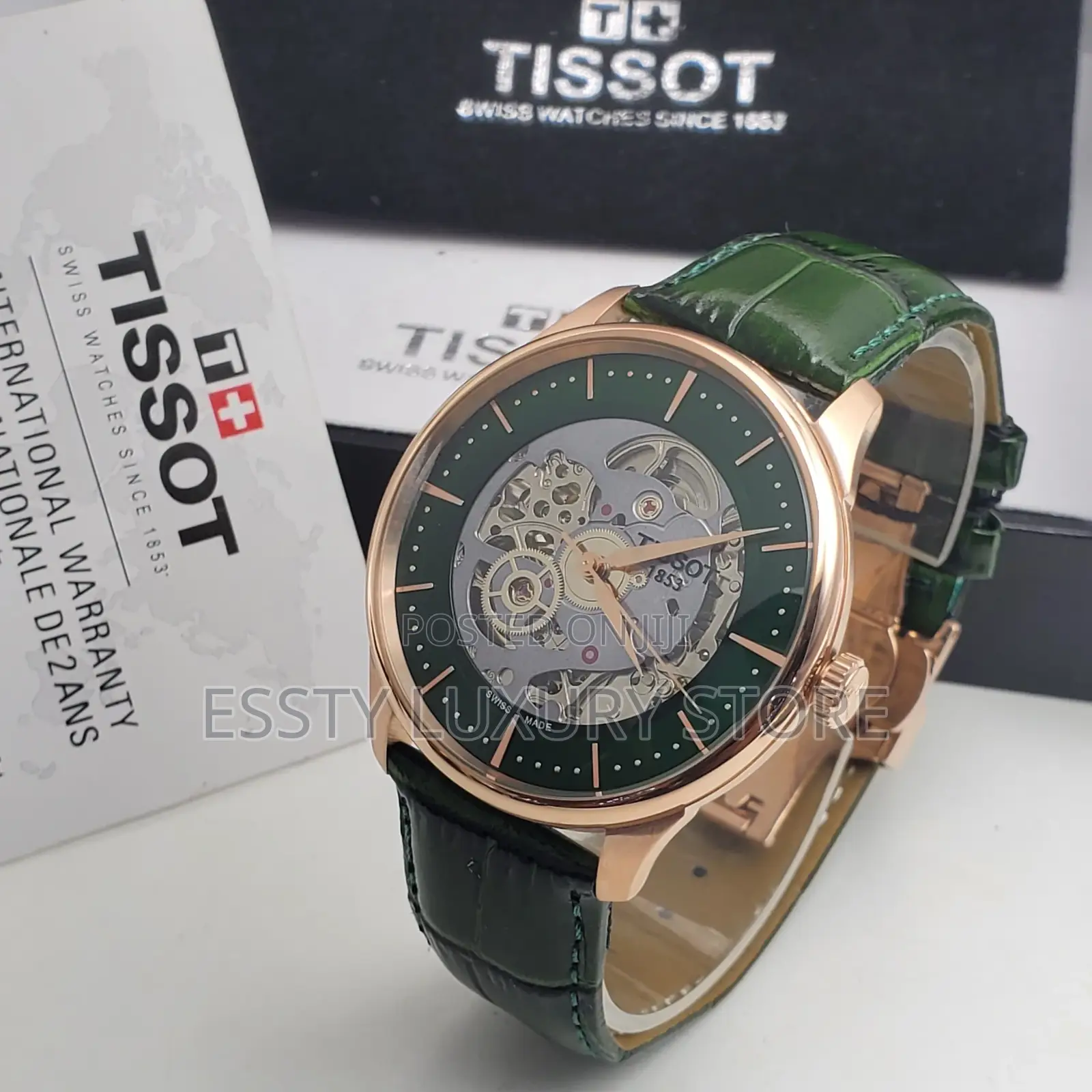 High Quality Tissot Skeleton Automatic Leather