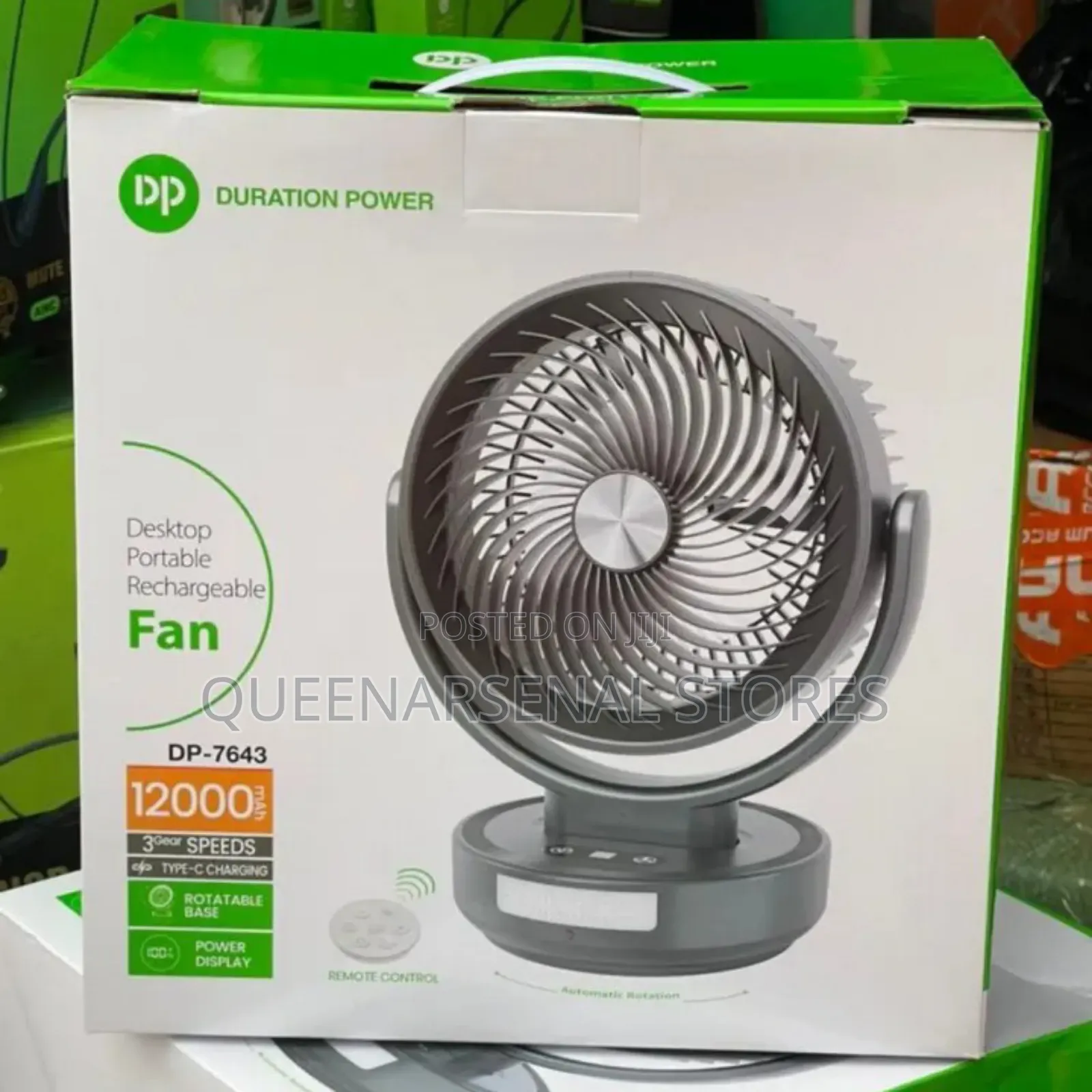 Dp Rechargeable Fan With 12000mah Battery