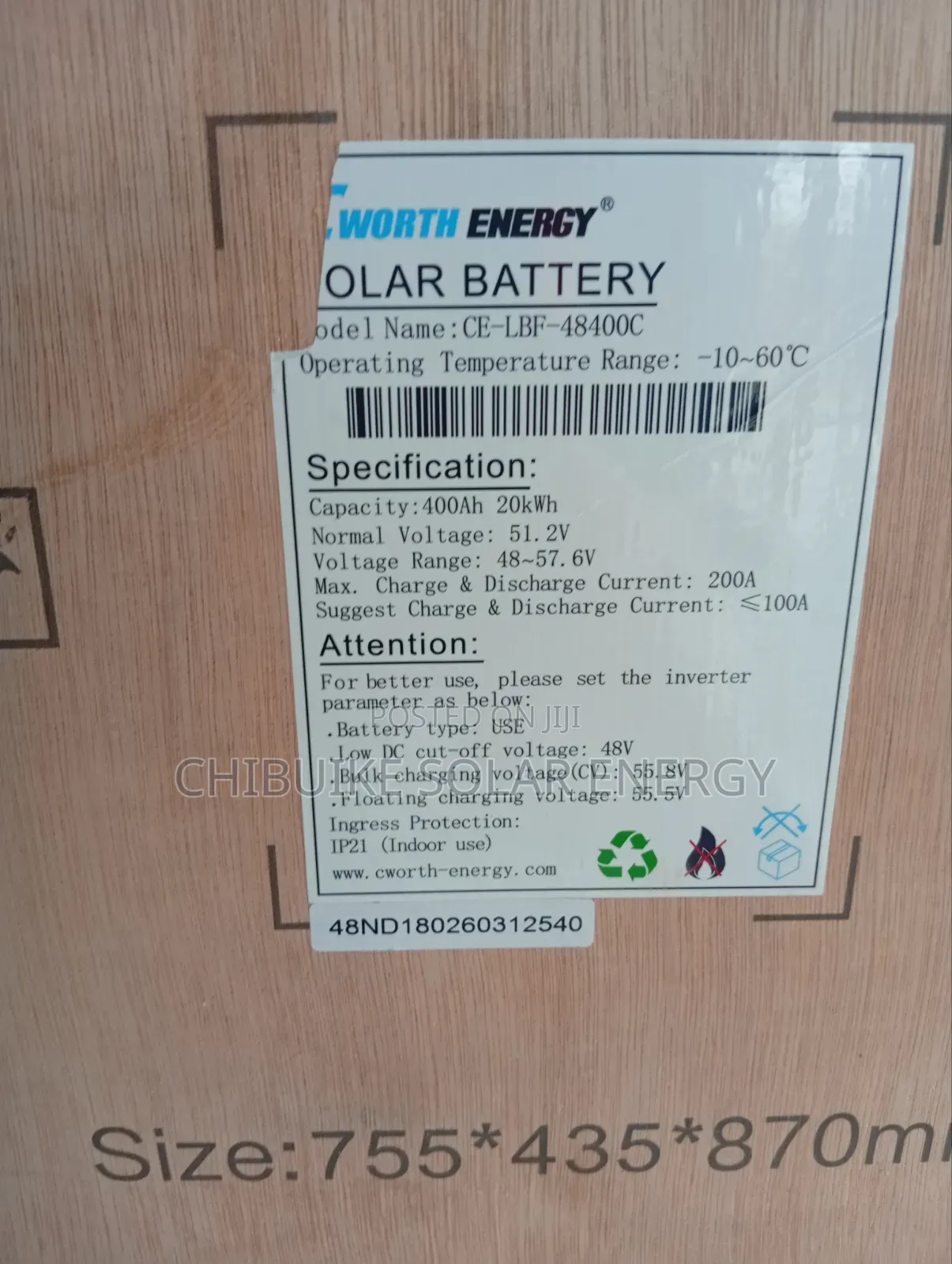 C Worth Energy Solar Batteries 20kwh/48v