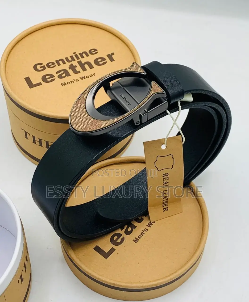 High Quality Luxury Coach Pure Leather Waist Belt