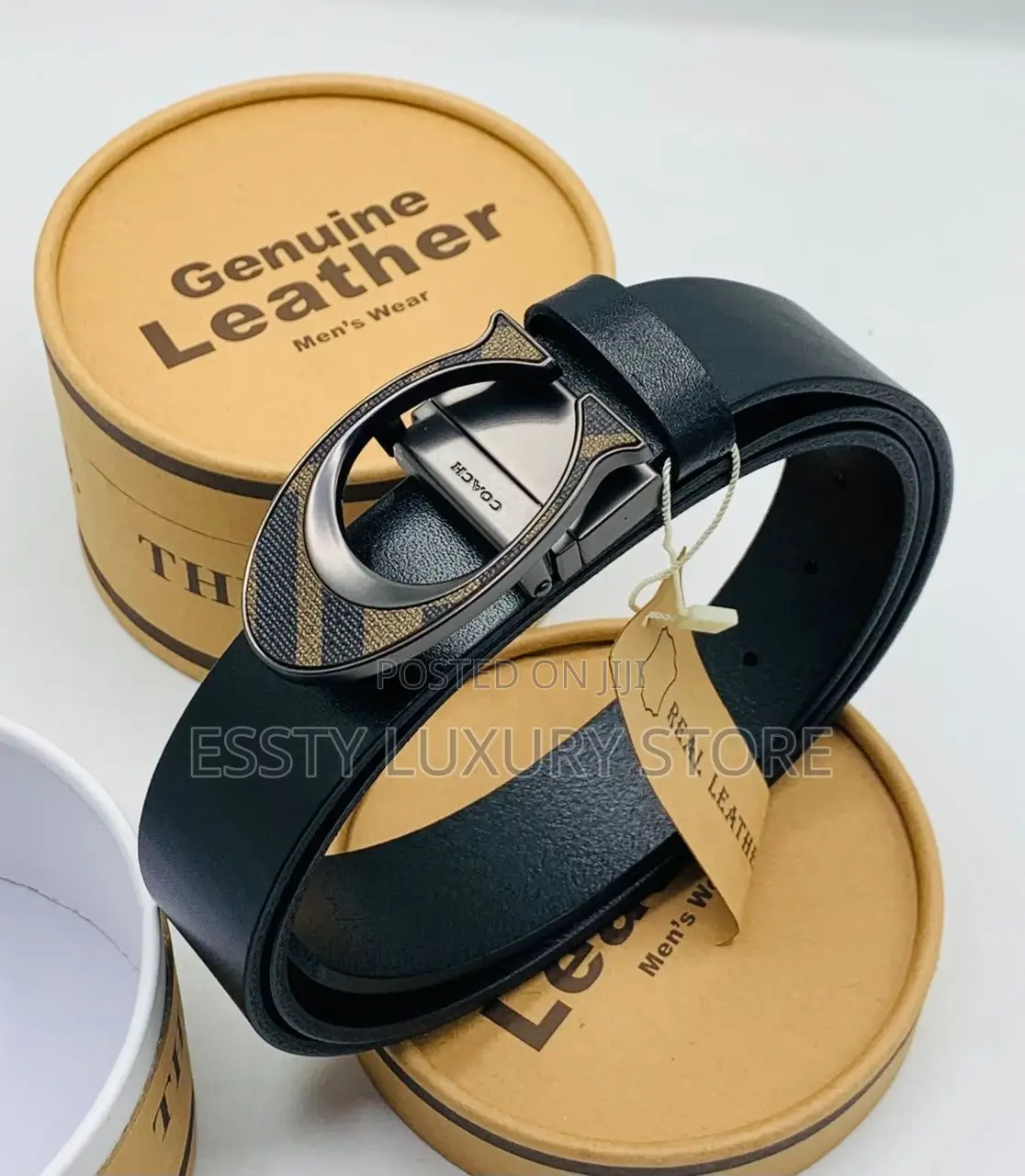 High Quality Luxury Coach Pure Leather Waist Belt