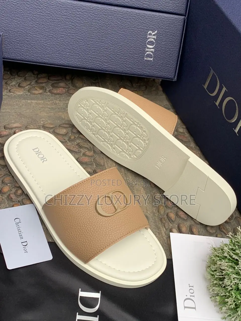 Dior Quality Luxury Men Genuine Leather Pams