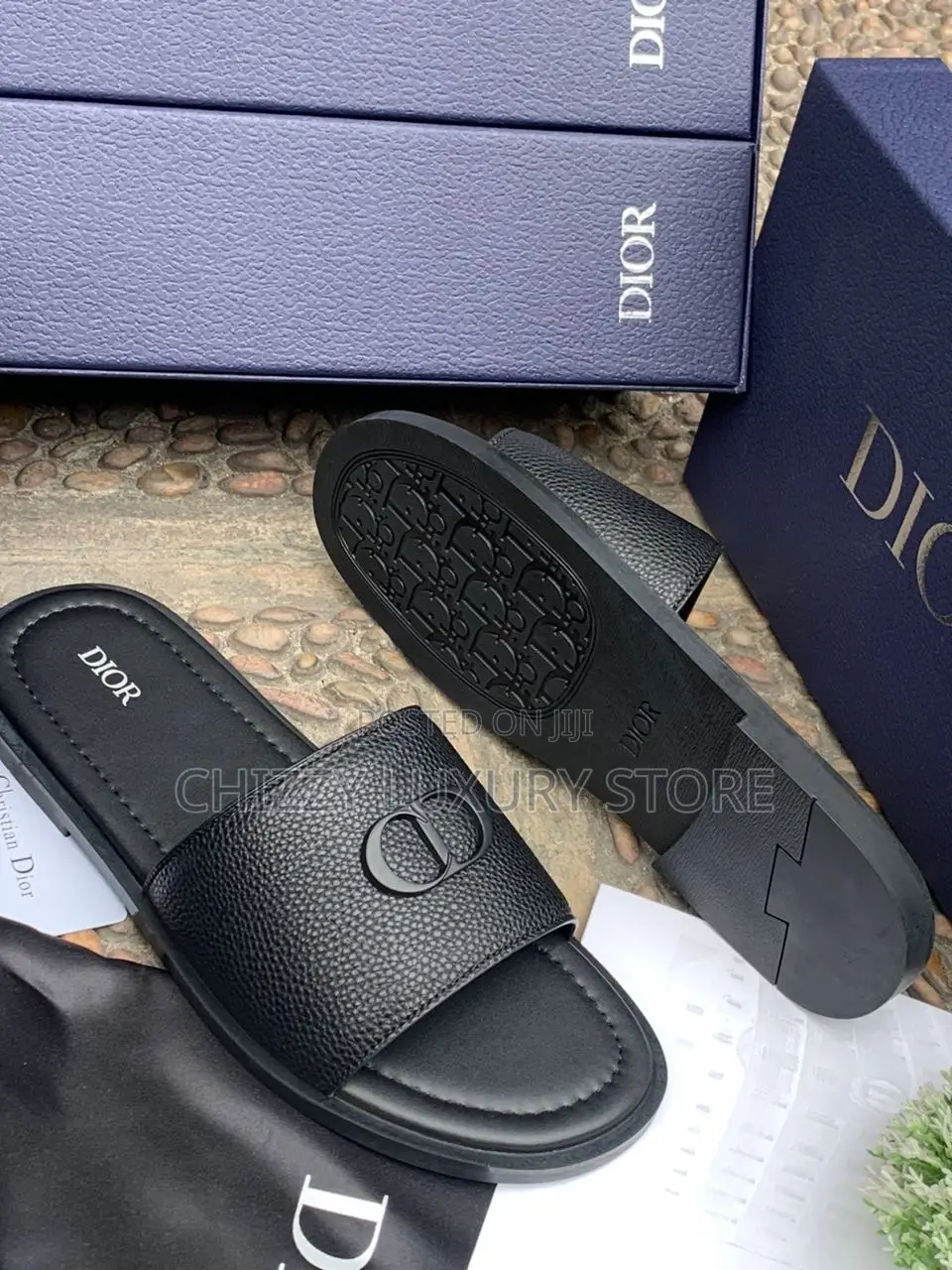 Dior Quality Luxury Men Genuine Leather Pams