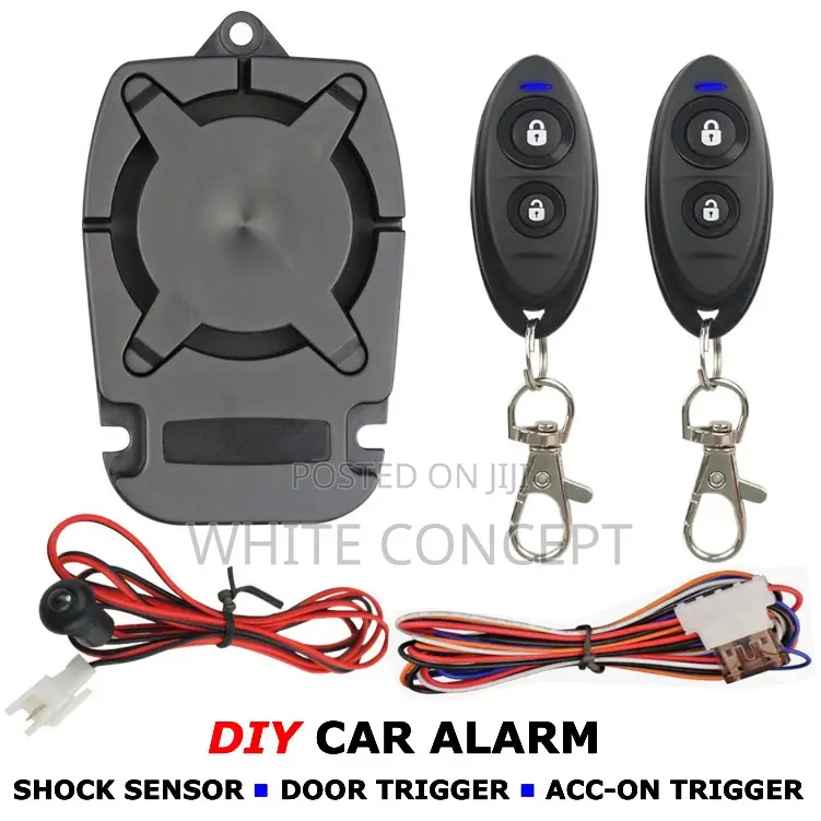 No-touch Shock Sensor Car Alarm System, Doors Acc-on Trigger Instantly