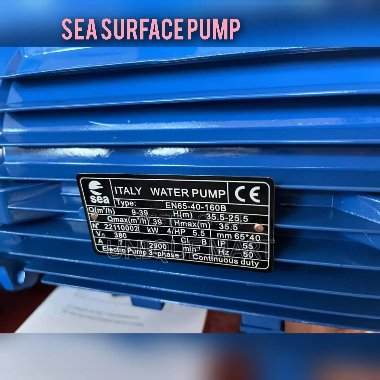 5.5hp Industrial Surface Water Pump. 100% Copper Coil