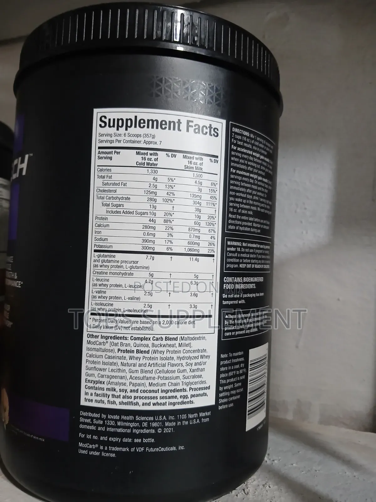 Muscletech 100% Mass Gainer