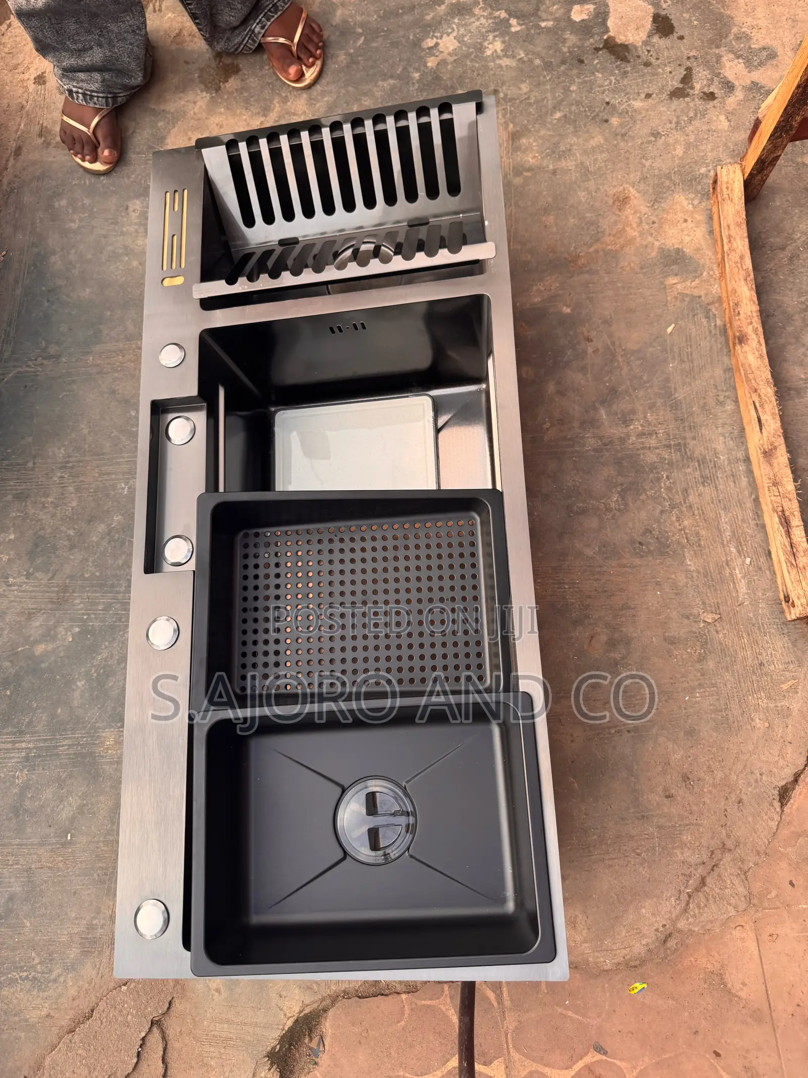 Multifunctional Luxury Kitchen Sink + Plate Rack or Drainer and Tap