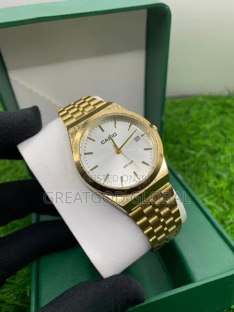 Casio Chain Watch Unisex Mainly for Ladies Gold Color