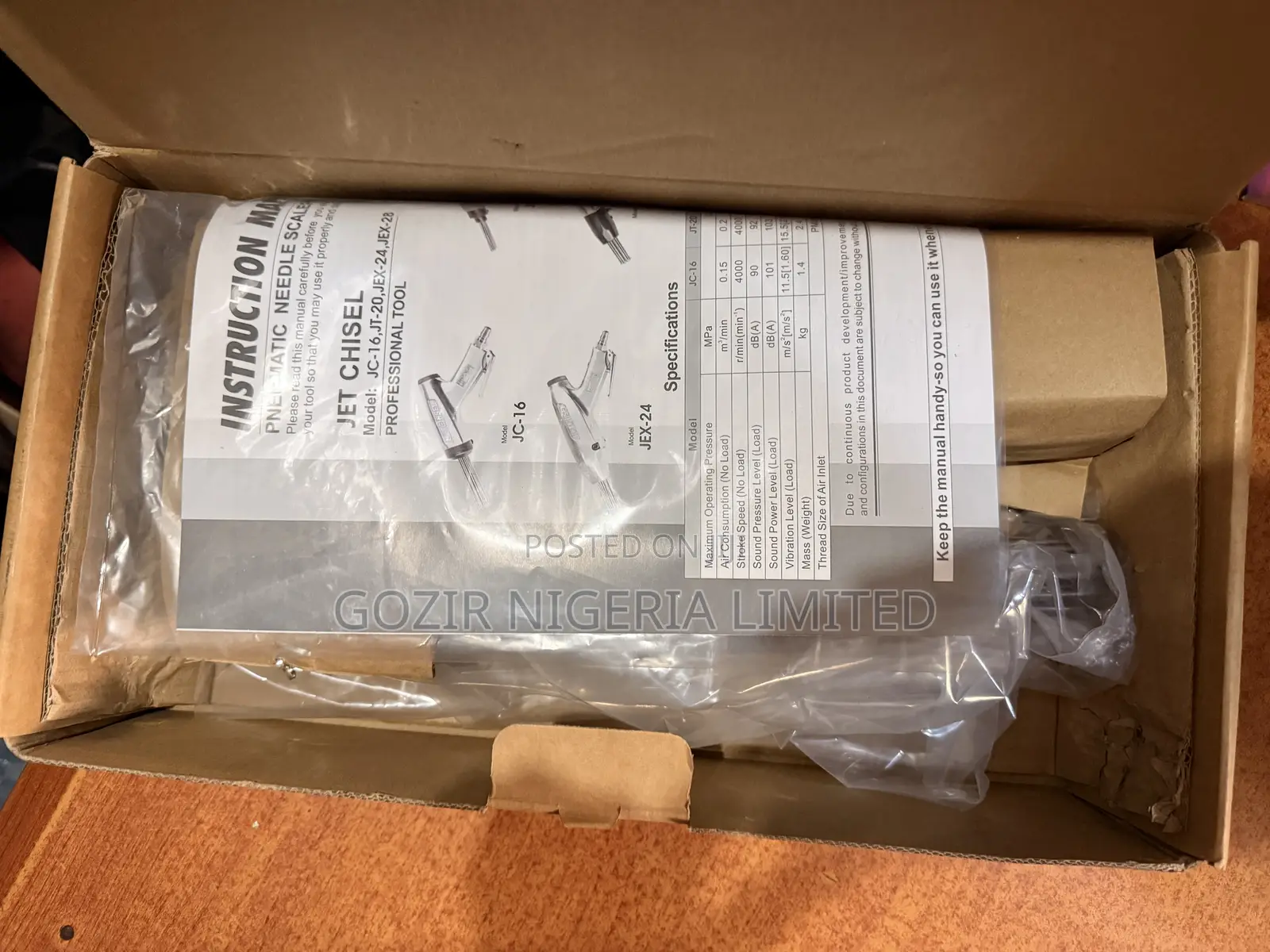 Jet Chisel Jex-28 Pneumatic Needle Scaler /Needle Gun