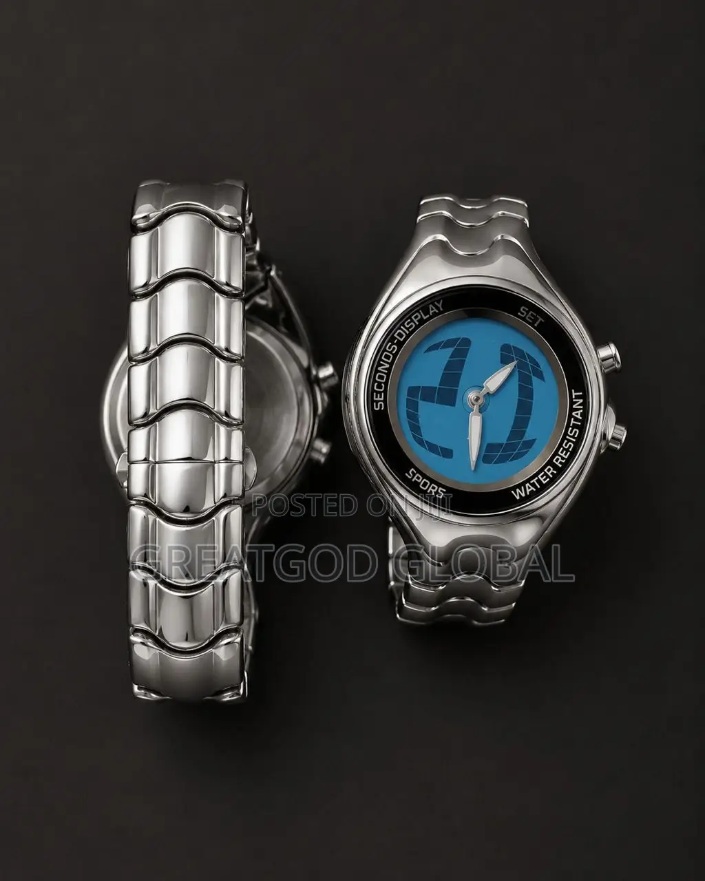 Bulgy Digital and Analog Okley Chain Watch, Unique for Men and Women