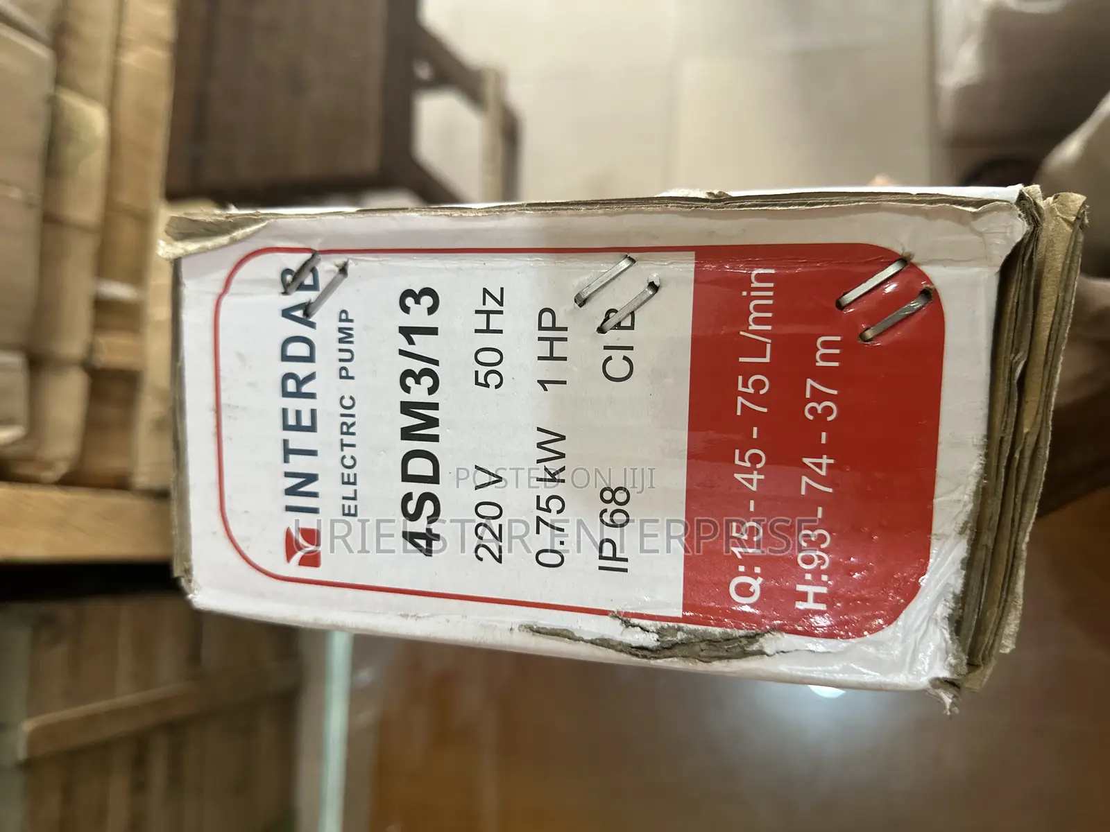Interdab Submersible 1hp With Thermostat