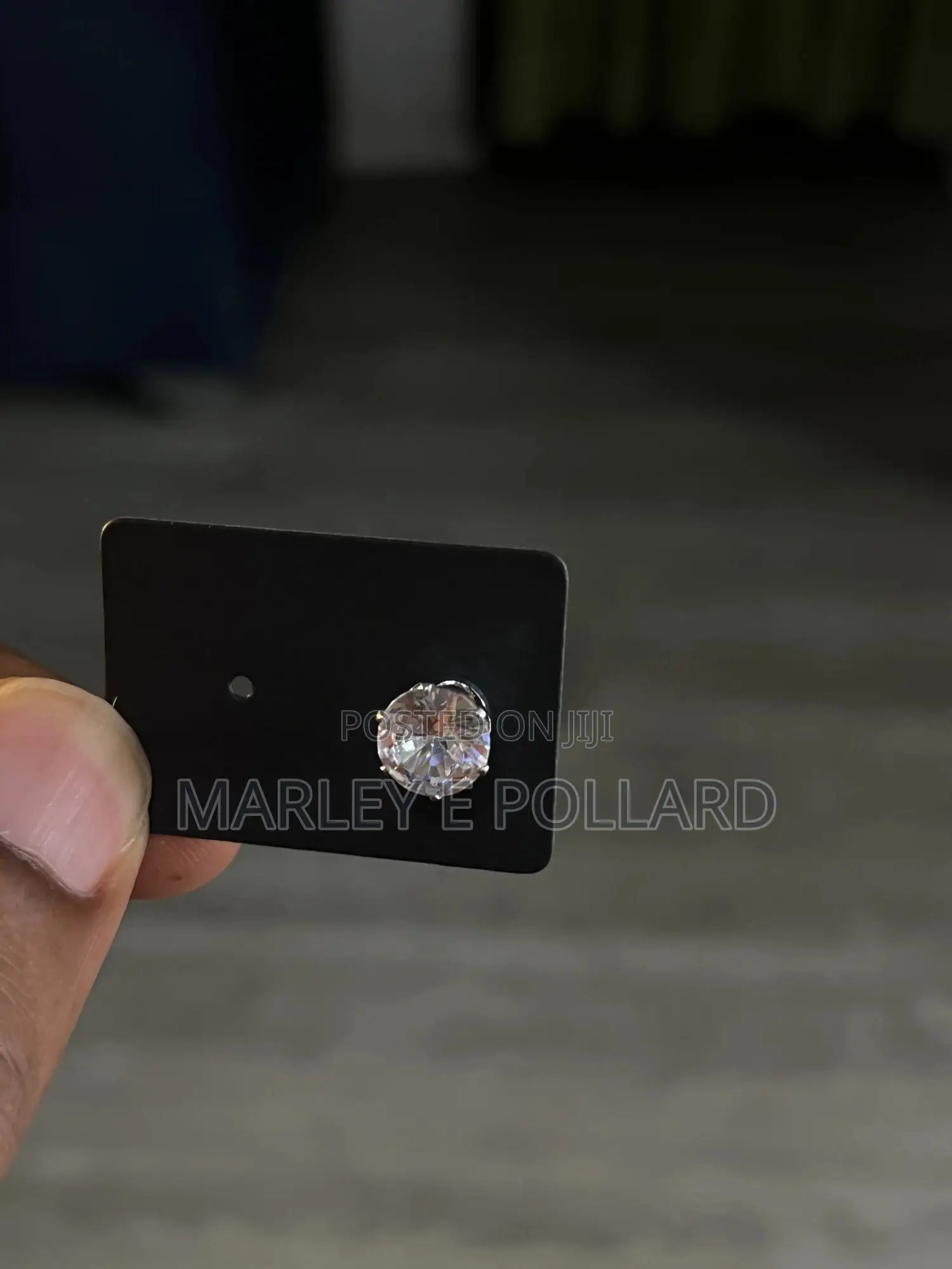 2cs Sreel Cubic Zirconia Cz Silver Studs Magnetic Clip on Earring