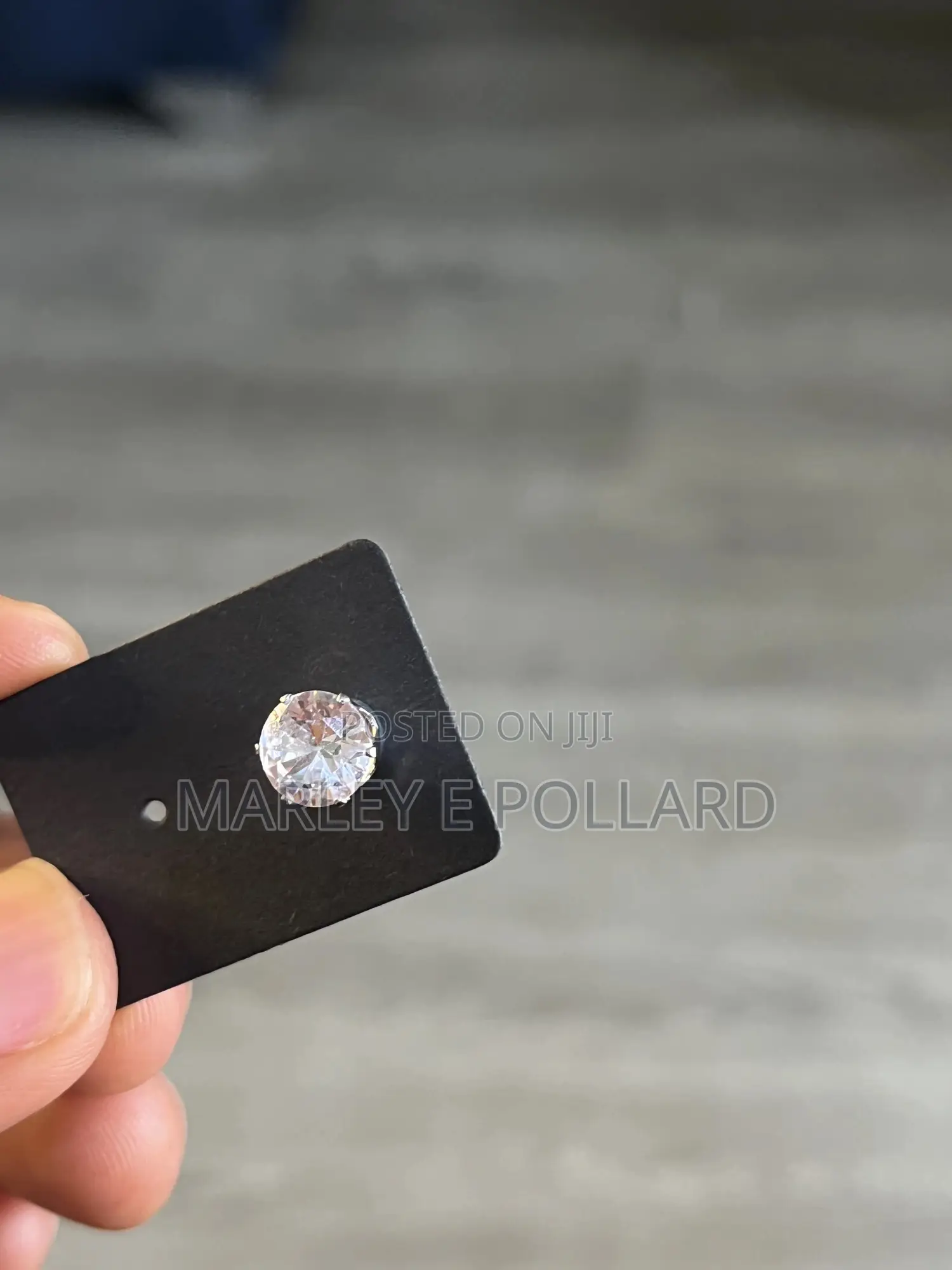 2cs Sreel Cubic Zirconia Cz Silver Studs Magnetic Clip on Earring