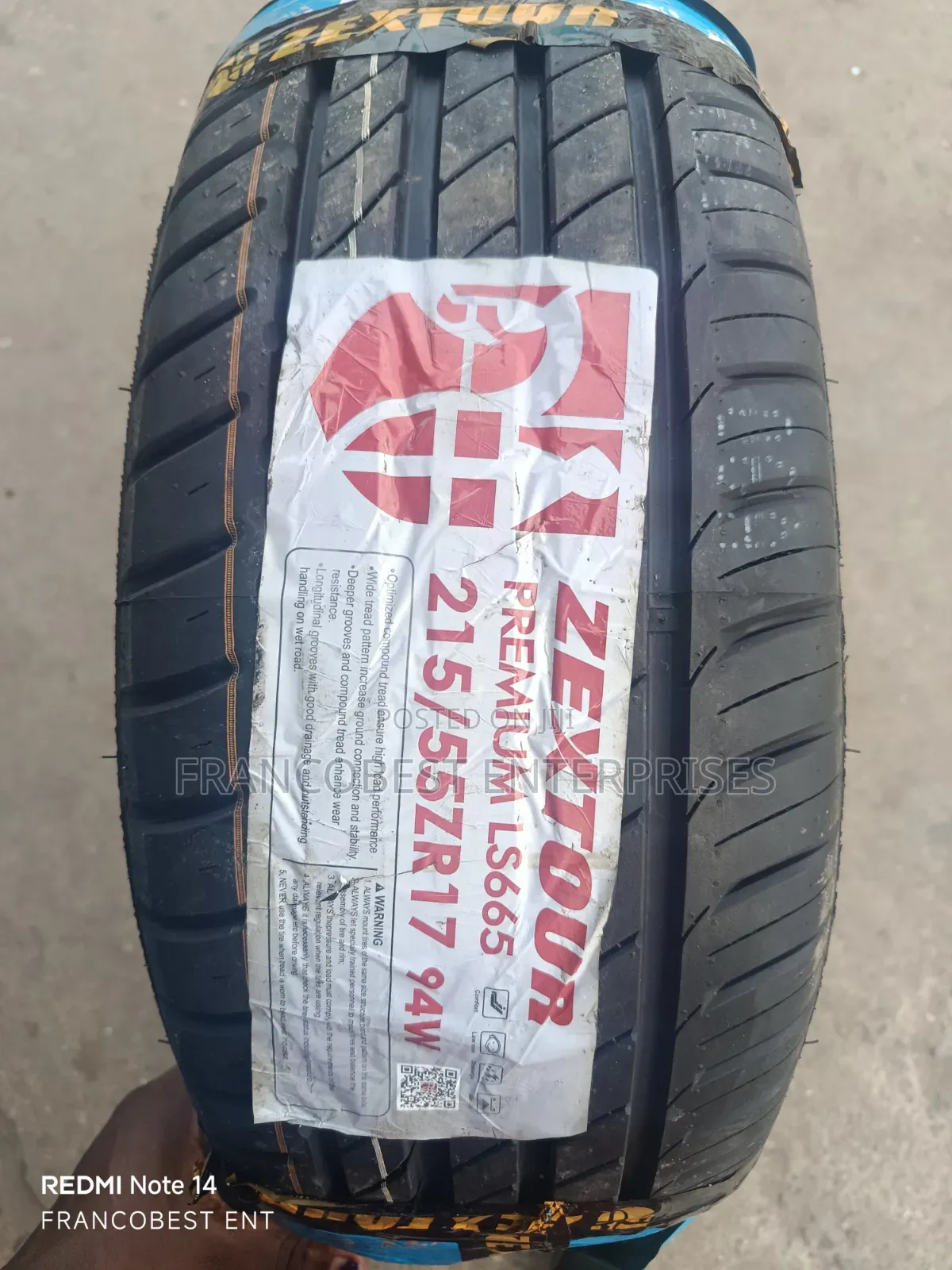 215/55r17 Zextour Tyre