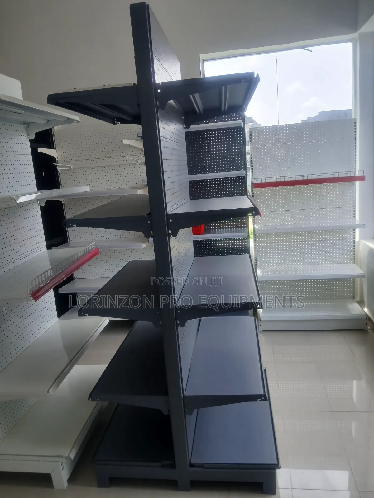 Double Supermarket Shelves – Heavy Duty Display Rack for Stores