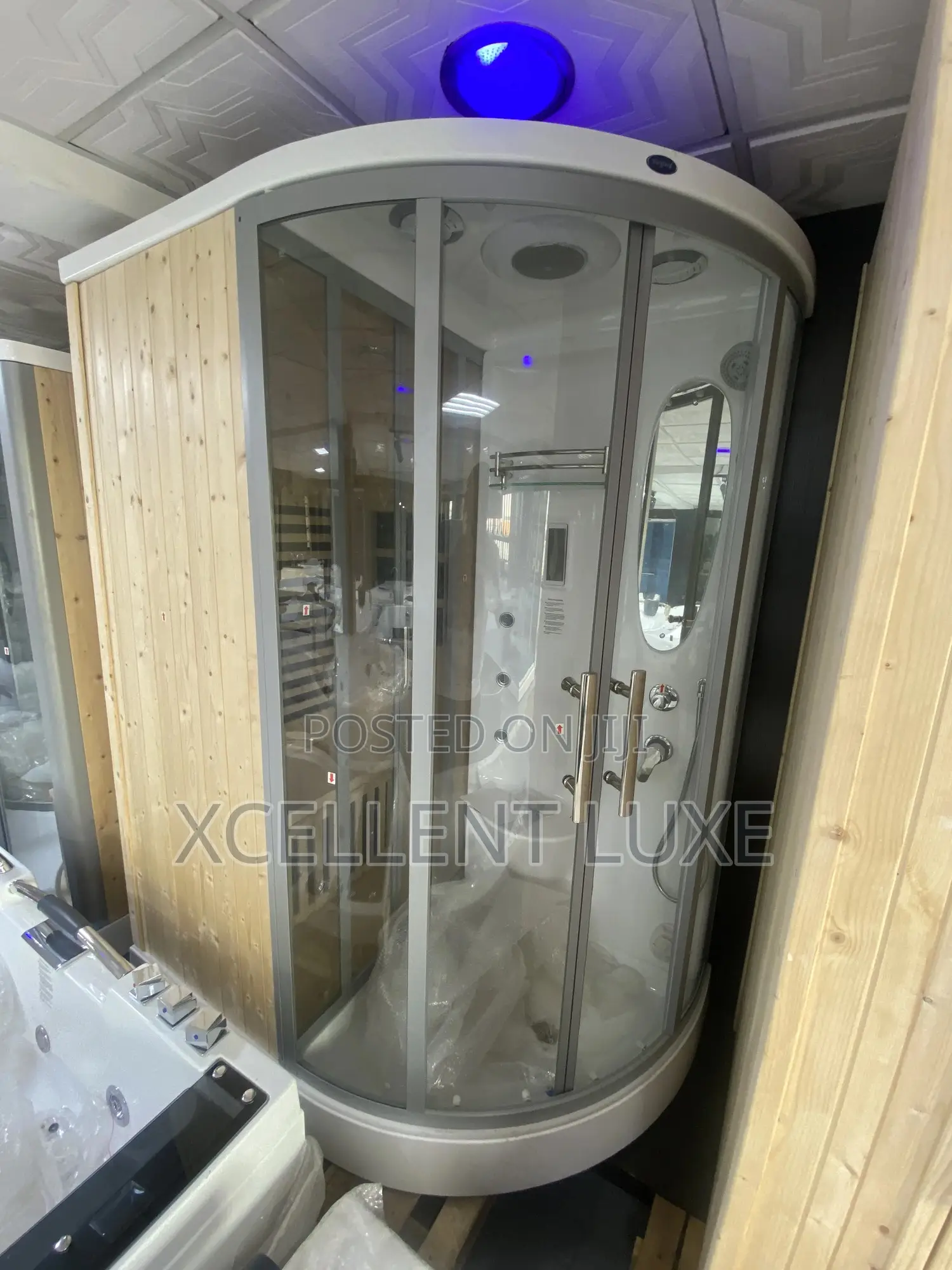 Sauna Heating Room Together With a Shower Room