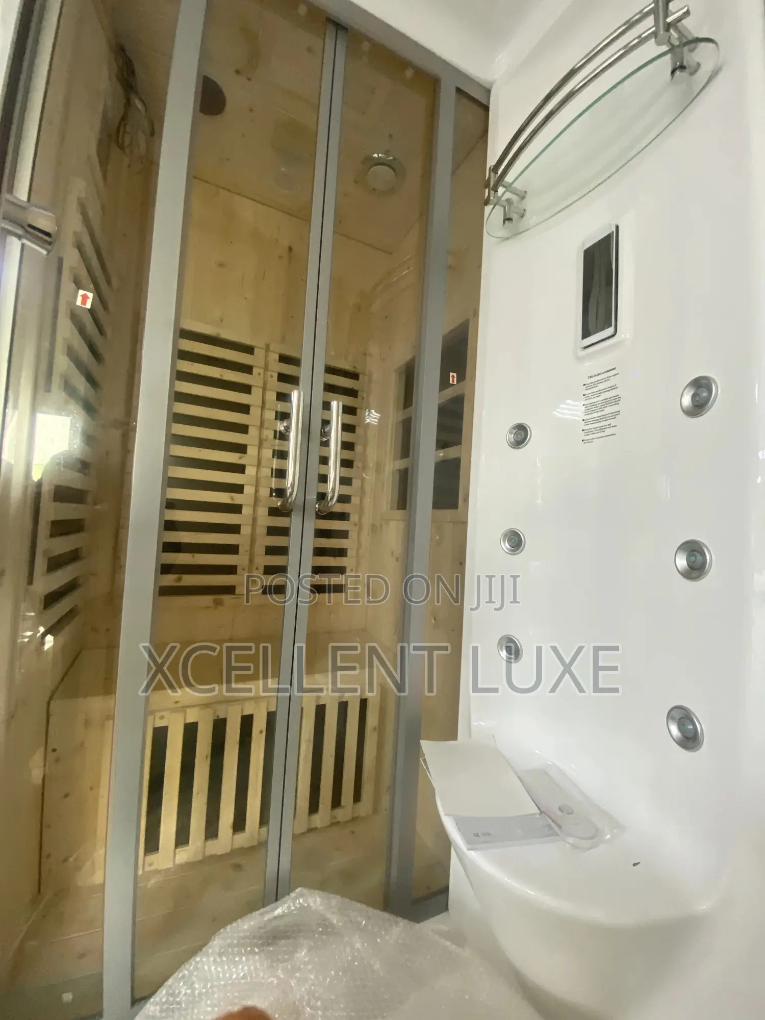 Sauna Heating Room Together With a Shower Room