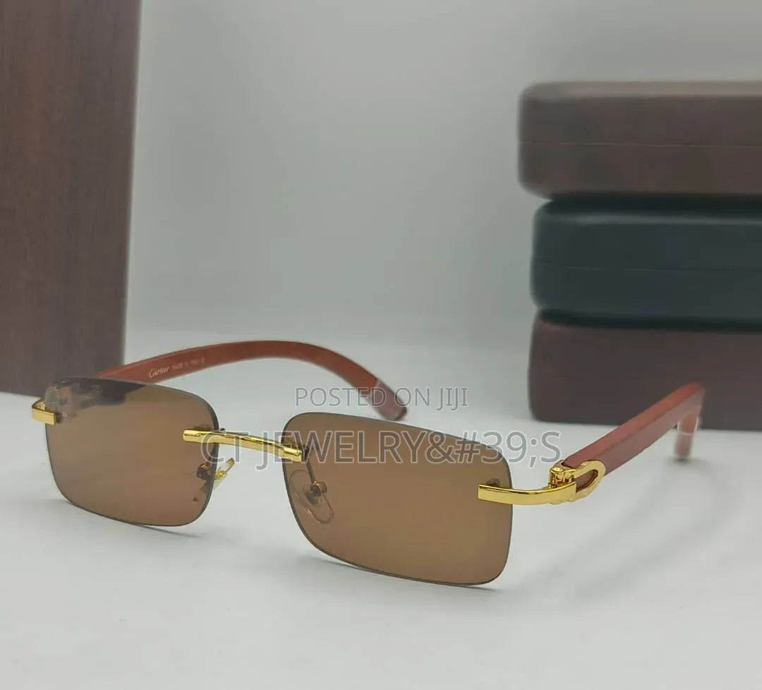 Premium Rimless Sunglasses, Lightweight Metal Frame, Unisex Style