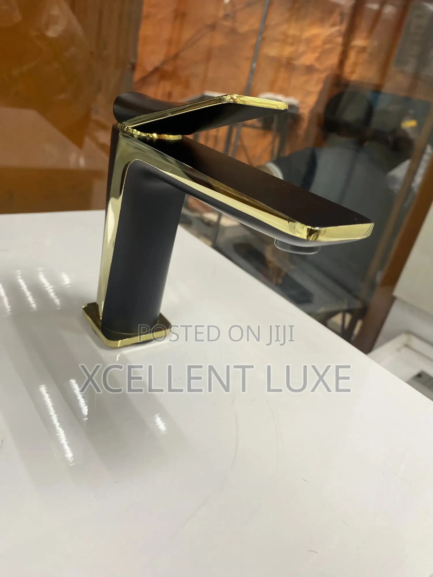 Black and Gold Basin Mixer Tap(England Made With 10 Years Warranty)