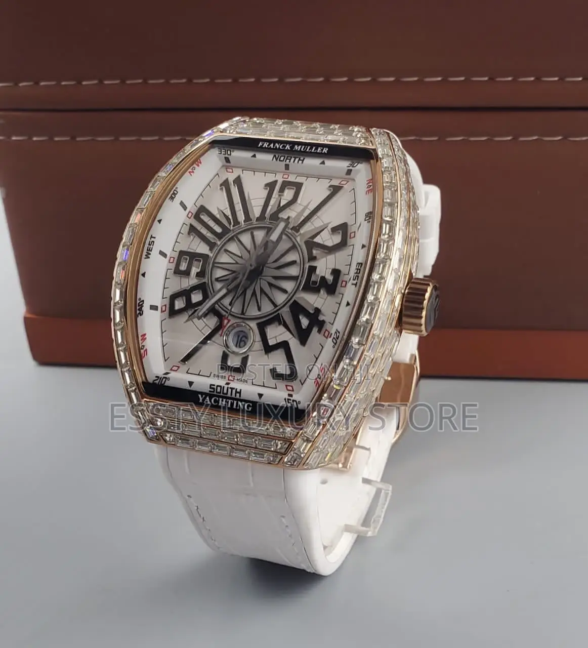 High Quality Luxury Franck Muller Leather Wristwatch