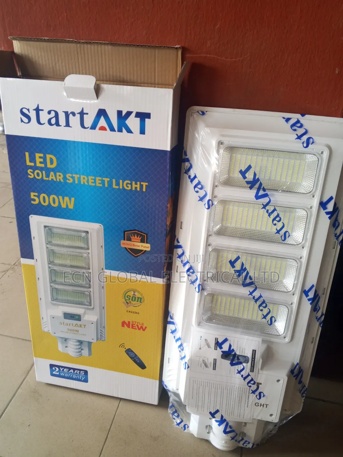 Original 500w Solar Street Light (Akt Start) – Super Bright Outdoor