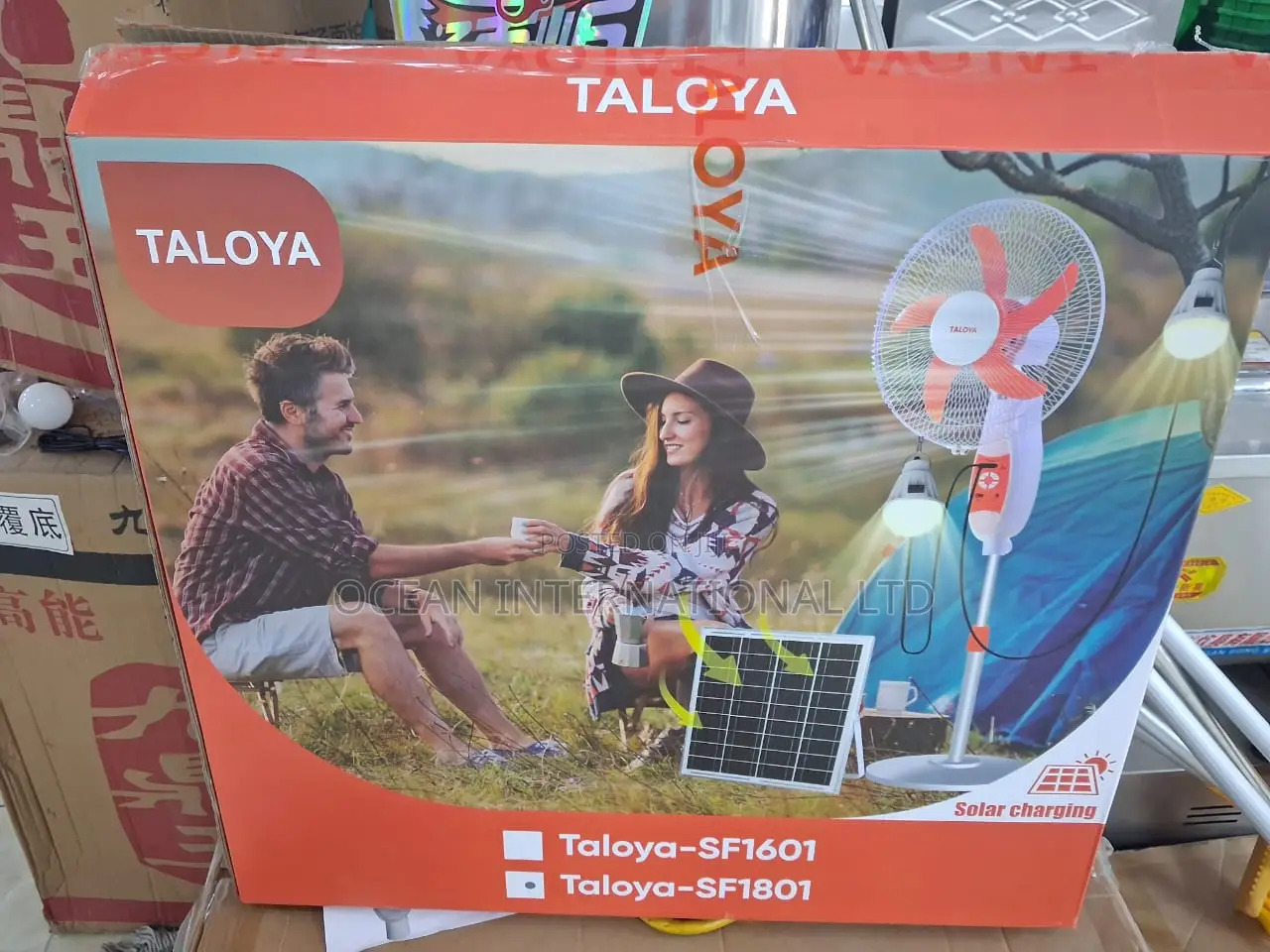 Taloya-Sf1801 Ac/Dc Solar Rechargeable Standing Fan