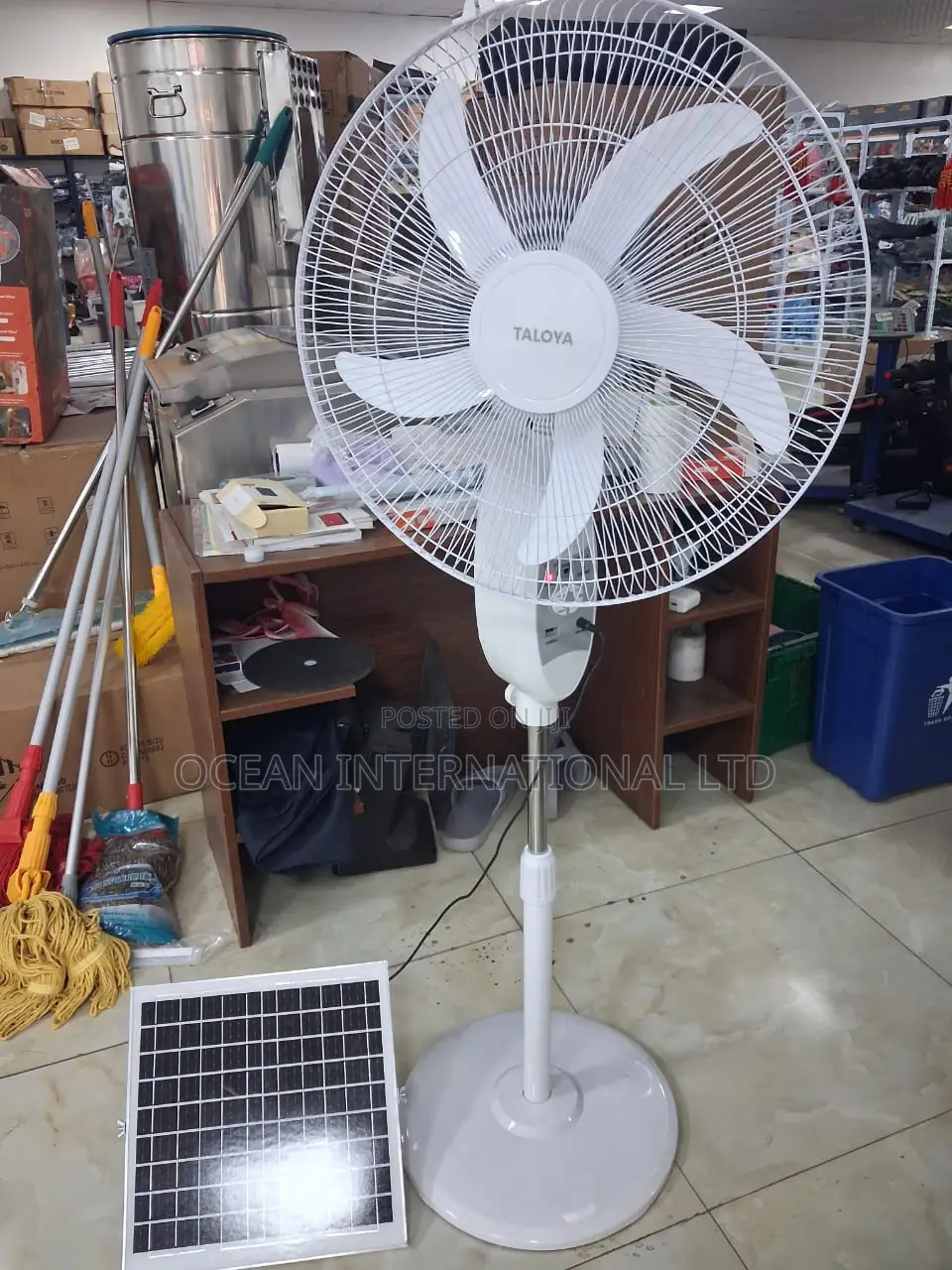 Taloya-Sf1801 Ac/Dc Solar Rechargeable Standing Fan