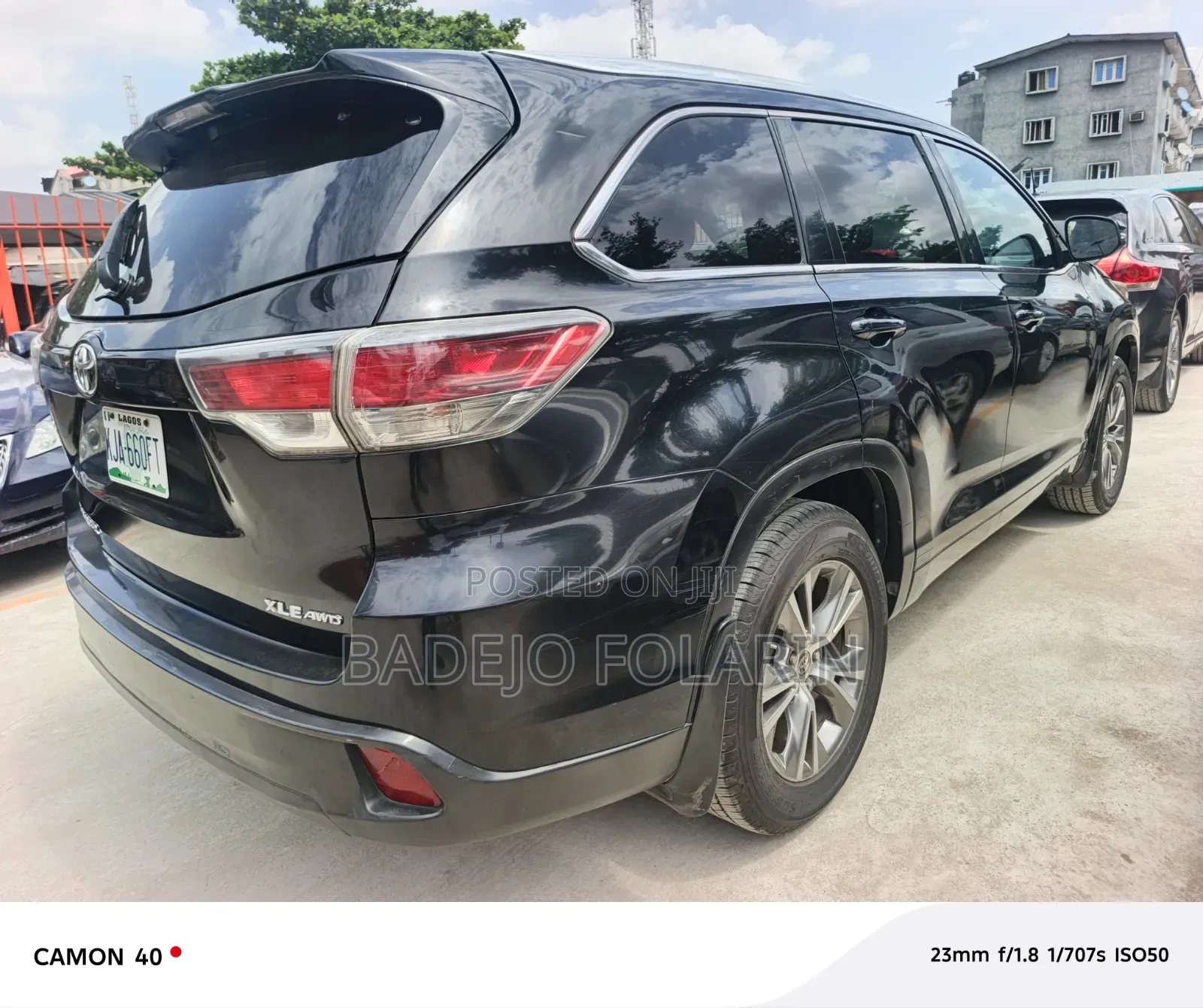 Toyota Highlander XLE V6 4x4 (3.5L 6cyl 6A) 2016 Black